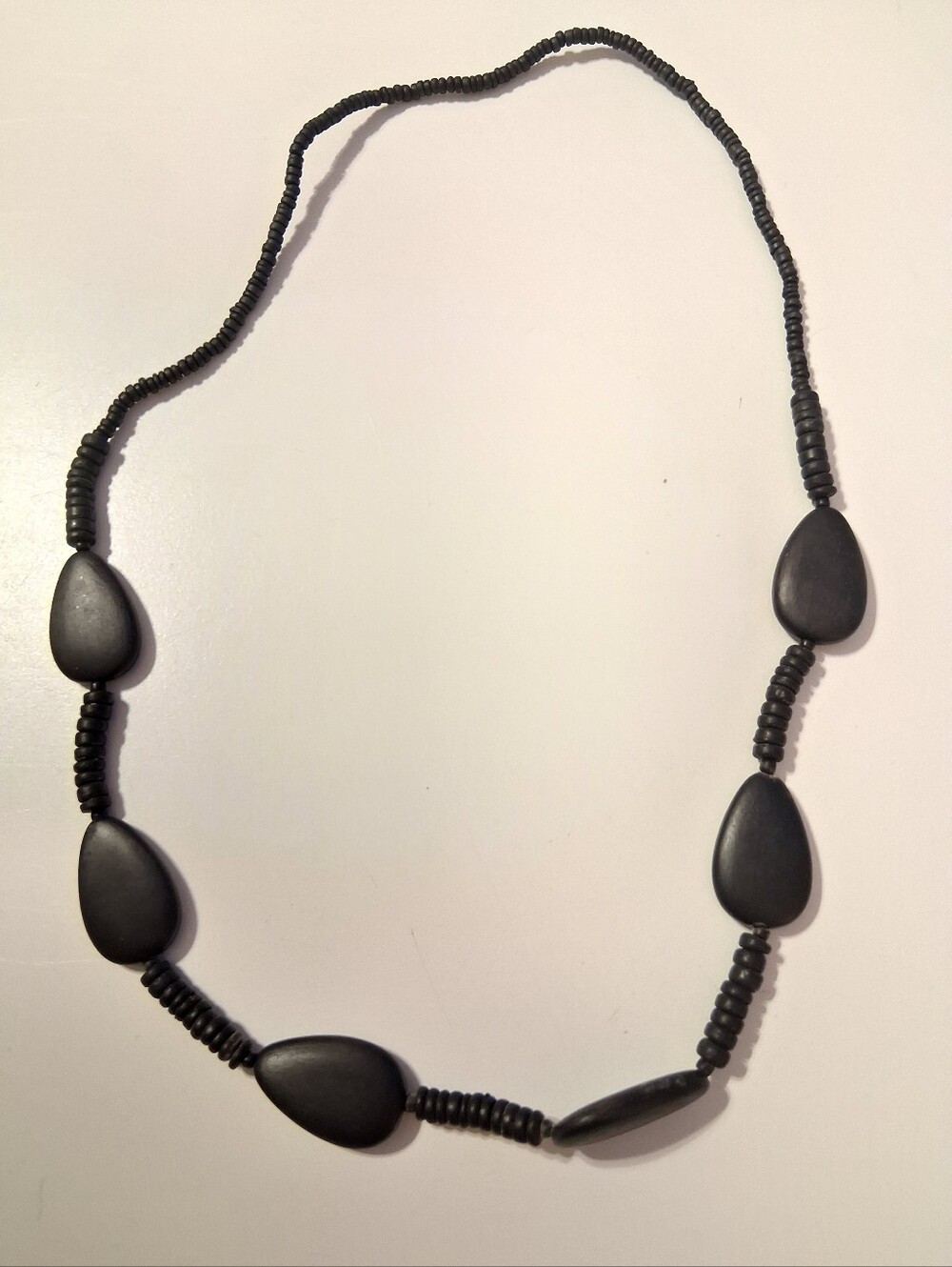 Black Teardrop Beaded Necklace - Women Jewelry